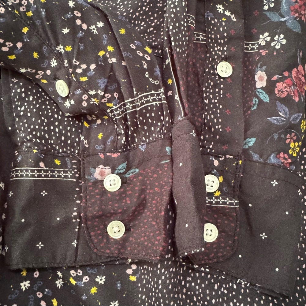 Dylan Patchwork Floral One Pocket Button Front To… - image 12